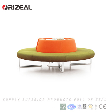 Modulaire Canapé rond modulaire de conception de meubles de salon d&#39;Orizeal avec le cadre d&#39;acier inoxydable (OZ-OSF021)